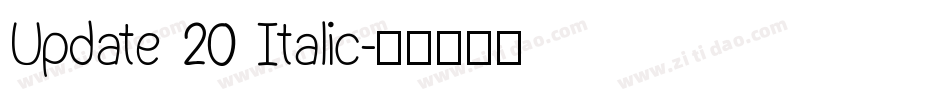 Update 20 Italic字体转换